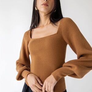 OAK + FORT Square Kneck Sweater